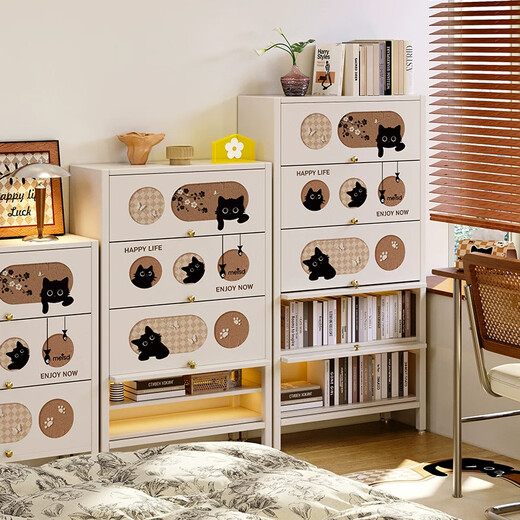 Yuhuade Stahlschuhschrank Haushaltstür Eingangseingangsschrank gegen die Wand integrierter Schuhschrank mittelstaudfest mit großer Kapazität Schuhschrank 11-Level 900*350*1695 [Retro niedliche Katze]