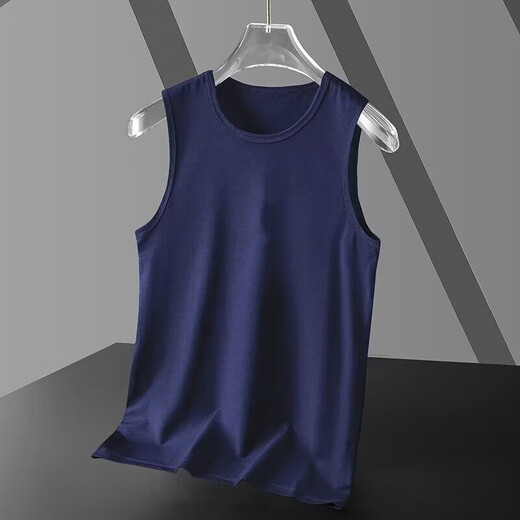 Gilet de sport pour hommes Les hommes portent des vêtements de course et de fitness pour l'été, un sweat à séchage rapide T-shirt sans manches en soie à manches en soie à manches en masse [blanc] 4xl (180) 150-160jin [Jin est égal à 0,5 kg]