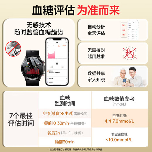 ZEDI华为机适用于气囊式血压血糖监测手表测心率血氧血脂尿酸睡眠趋势评估一体机智能健康手表手环S26 【德国进口芯片+高端精准监测+血糖血压尿酸一体】
