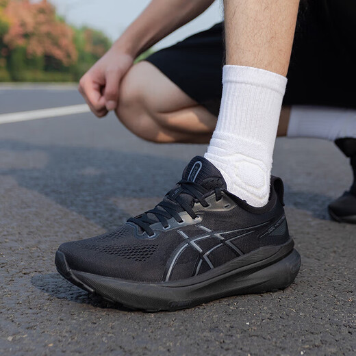 亚瑟士（ASICS）男鞋训练鞋KAYANO 31稳定支撑缓震跑步鞋黑武士K31弹性缓震运动鞋 1011B868-001 39
