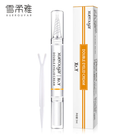 Xuerouya double eyelid styling cream, long-lasting, traceless, natural invisible styling cream for big eyes, quick double eyelid effect, double eyelid styling cream 1 piece (taste pack)