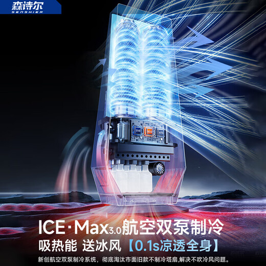 Senshier 2025 new style丨Whole house 16C air conditioner fan cooling wind electric fan refrigeration bladeless tower fan silent floor fan home living room vertical dormitory smart bedroom ice crystal refrigeration refrigeration 200丨voice model German aviation motor丨3D surround wind sense丨35db silent and undisturbed