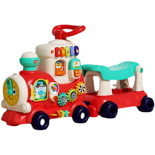 
Little train baby pushing tow children's walker early education toys 1-3 years old Huile four-in-one small train