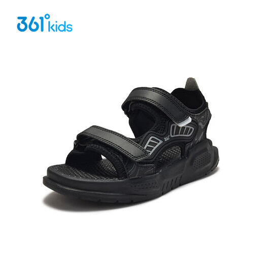 361 Shopping mall same style children's shoes boys casual beach sandals summer new middle and large children's shoes carbon black 33