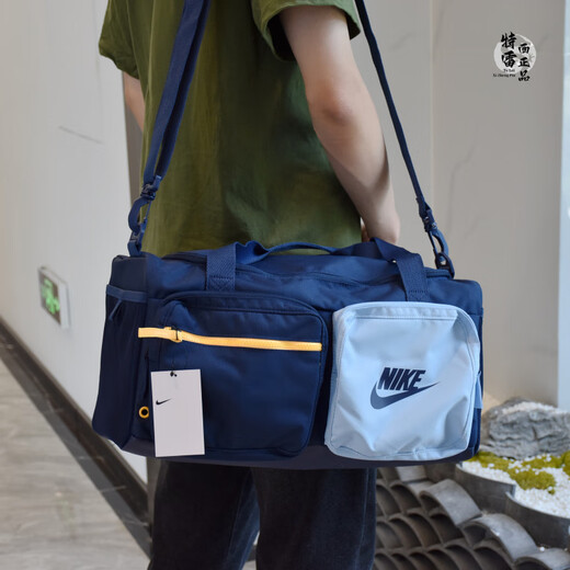 NIKE专柜耐克运动健身男女旅行手拎单肩包斜挎包藏青蓝BA6169-410 BA6169-410_(44*23*23cm)
