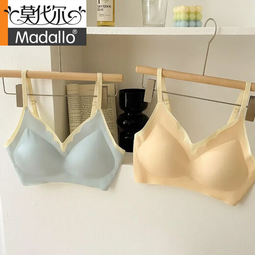 莫代尔内衣女士文胸罩聚拢无痕上托防下垂收副乳夏季薄款无钢圈大码美背 【1件装】白色 L 【90-115斤】卡码拍大