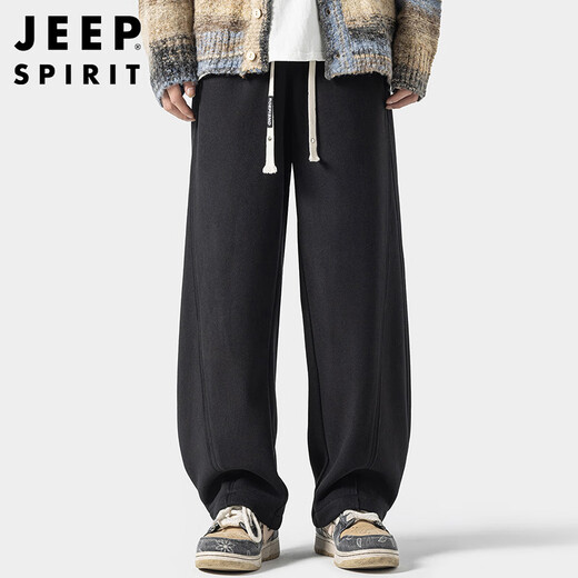 JEEP SPIRIT Jeep casual pants men's machete pants men's autumn and winter straight wide-leg sweatpants high-end trendy sports trousers
