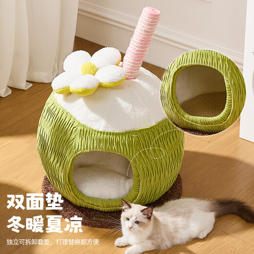 喵想树青椰猫窝四季通用小户型不占地封闭式安全感大猫猫咪睡窝 青椰窝