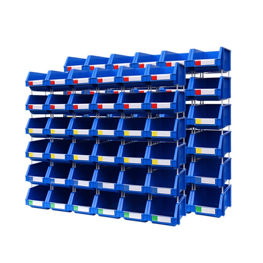 Yonghuanying Cube Parts Storage Box Warehouse Shelf Inclined Plastic Box Hardware Accessories Materials Screw Tools M12140*105*75 can be hung on the back single