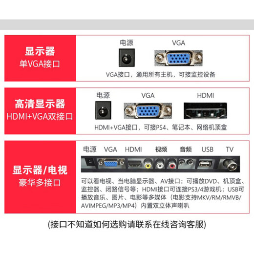 Dongguanxing 19-inch computer monitor 24-inch ultra-high-definition LCD 4K eye protection desktop office monitoring 27-inch display screen 27-inch framed VGA+HDMI dual interface V-shaped