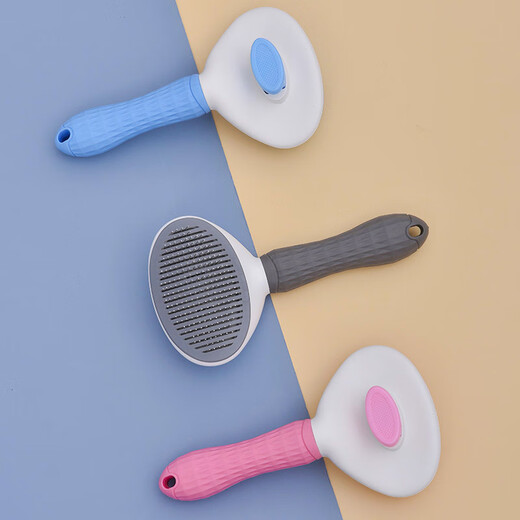 Zhewei Cat Comb Removes Floating Hair Brush Dog Hair Comb Cleansing Ragdoll Long-haired Cat Special Cat Hair Removal Artifact Pet Supplies Sky Blue