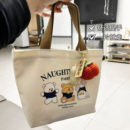 Children's Accessories Women's Summer New Fashion Shoulder Bag Commuting Tote Bag Cartoon Tote Bag Three Bears 1 Pack