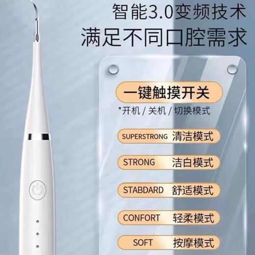 Xiaomi Baby Ultrasonic Teeth Cleaner Home Teeth Cleaner Dental Calculus Portable Cleaning Tooth Stain Tea Stains Dirt Calculus Artifact Flusher Tooth Cleaner Electric Toothbrush Haoyuebai 2 Brush Heads + Tip + Oral Mirror + USB Data Cable