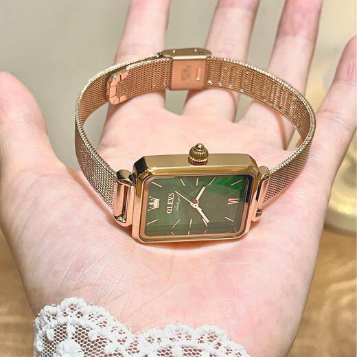 
Olius Swiss certified brand watch women's waterproof watch temperament retro women's watch women's light luxury quartz watch 6624 [Simplified series] Retro forest series