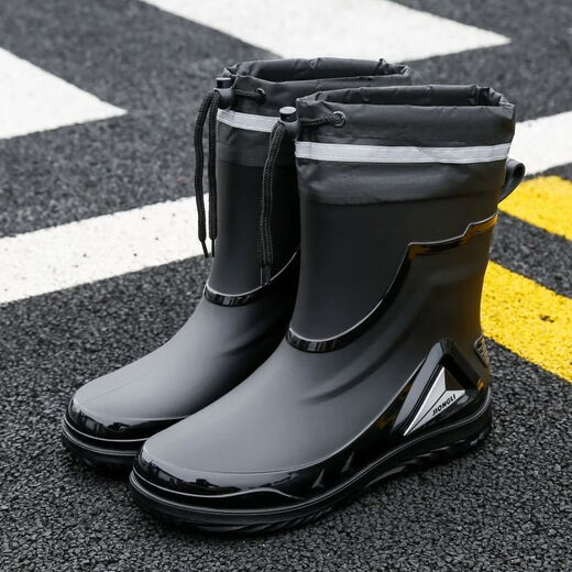 Botas de lluvia de alta gama alemanes Nuevos zapatos impermeables a impermeables a impermeables a impermeables a mitad de tubo de lluvia con botas de lluvia de agua de agua al aire libre botas de lluvia de pesca al aire