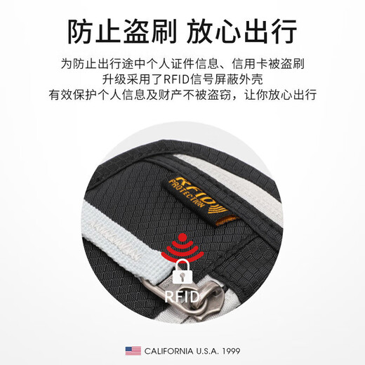 TFO 北美系列旅行证件包 斜挎护照卡夹收纳旅游挂包9802423 黑色