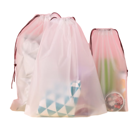 TaTanice drawstring pockets 10 pack travel storage bags business trip luggage organizer packing bags waterproof storage plastic bags