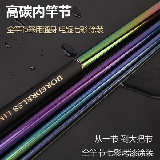 Luohudou Himano Rainbow Fishing Rod Bo Master Rainbow Version Fishing Rod Hand Rod Fishing 6198m 0M Rainbow GLK6H19 Adjustment 8.1