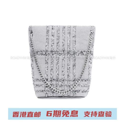 博柏利（BURBERRY）Lola萝拉包针刺链条装饰按扣拼羔羊皮水桶包单肩包手提包小号女款 基础装(包+防尘袋)
