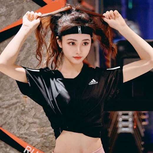 阿迪达斯 （adidas）官方舰店短袖 夏季新款跑步训练运动服梭织快干半袖上衣圆领T恤 9274-黑色梭织快干-现货速发 L 推荐120-130斤