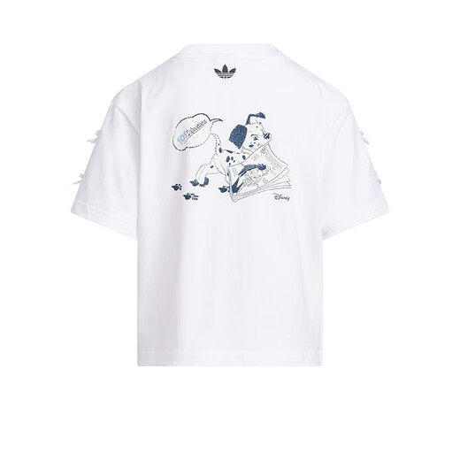 Adidas (adidas) T-shirt des filles de vêtements pour enfants 25 été 101 Spot Dog Joint Style Embellifhed Bow Children's Pure Cotton Colon
