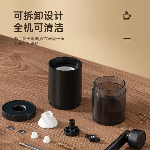 Hand-cranked ceramic grinding core manual portable household mini grinder hand-cranked grinder coffee bean grinder black grinder 1 free cleaning brush