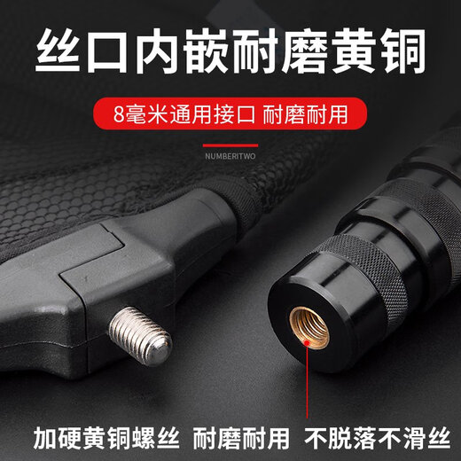 短节大物抄网杆46T高碳素迷你玉柄3米捞鱼伸缩杆超硬便携抄竿套装 695m 6米碳素竿收缩95CM