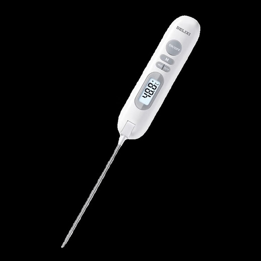 
DELIXI Food Thermometer High Accuracy Measurement Baking Baby Water Temperature Oil Temperature Milk Thermometer Electronic Probe Kitchen Temperature Measurement Welfare Charging Backlight Folding Upgrade Model 1048