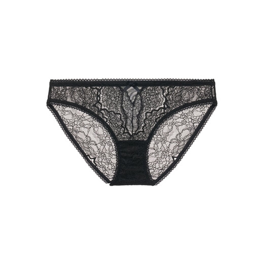 Victorias Secret Victorias geheime sexy blumige spitzen transparentes Mesh Fantasy Bikini Frauen Höschen 54a2 Schwarz 11256145 m