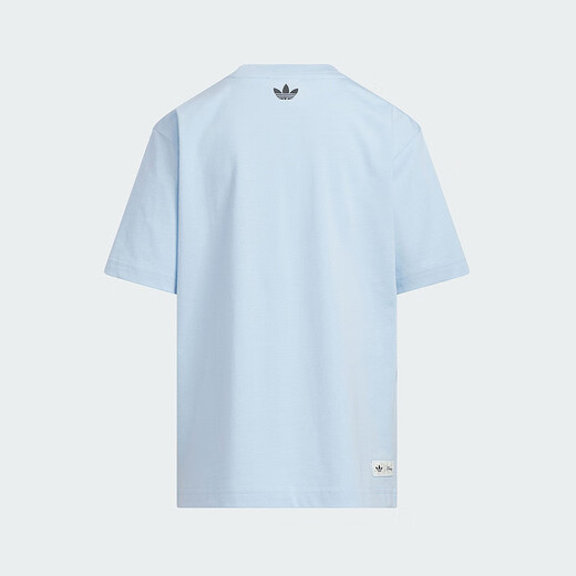 阿迪达斯 （adidas）三叶草  2025夏季新款男舒适透气运动休闲青少年短袖T恤 KG6628 均码 140CM