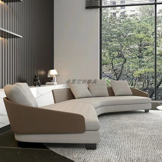 Yonghuan Minimalista Minimalista Tipo de usuario de cuero genuino Lawson Sofá Combinación Color de diseño Combinación especial de lujo 1283x154cm