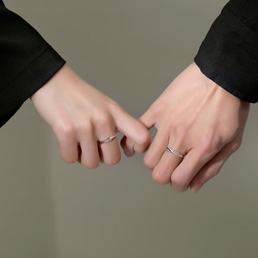 MZMZ brand platinum couple ring for men and women p950 platinum pair of rings, engagement ring, birthday gift for girlfriend and wife, light luxury model - Rupert's Tears pair of rings