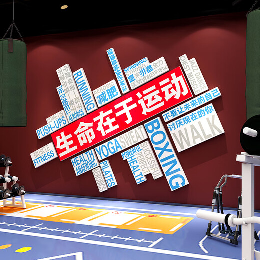 
Oluxun Customized Life in Sports Inspirational Slogan Background Wall Sticker Gym Wall Decoration Painting Cultural Ambient Poster 15920 Life in Sports Model 1 Picture Color 10mm Medium