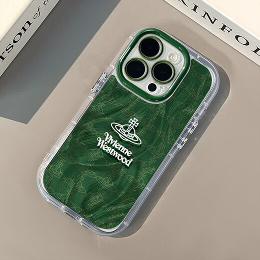 天南兄弟（TNBROTHERS）太后紫色适用苹果15奶油羽纱纹卡通手机壳iphone13可爱华为苹果16 GH6636西太后深绿色 iPhone16