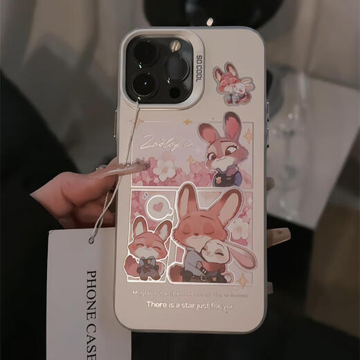 
OLPAY flower viewing Judynik suitable for Apple 16pro matte color silver Huawei mate cartoon mobile phone case iphone15p transparent white-GH9214 flower viewing Judynik Honor 80Pro