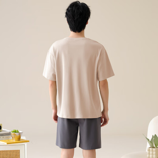 猫人男士睡衣男纯棉夏季休闲短袖短裤青少年套头夏天可外穿家居服2025 13603 L 【建议体重100-120斤】