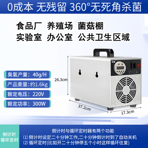Fenrui Fenrui ozone disinfection machine generator home decoration formaldehyde removal food factory small air sterilization purifier 40g small ozone disinfection machine smart time period timing model