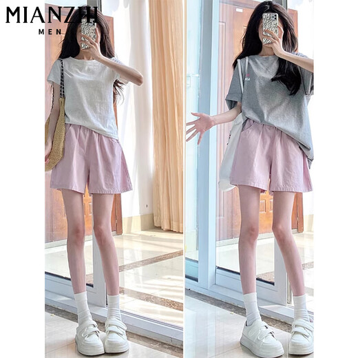 Cotton Japanische Dopamin-Werkzeug-Shorts für Frauen im Sommer 2025 NEU NEU Small Hohe Taille Wide Bein Slim Casual Shorts 119 Khaki [hohe Qualität 18,5] L 100-115 Jin [Jin ist 0,5 kg]