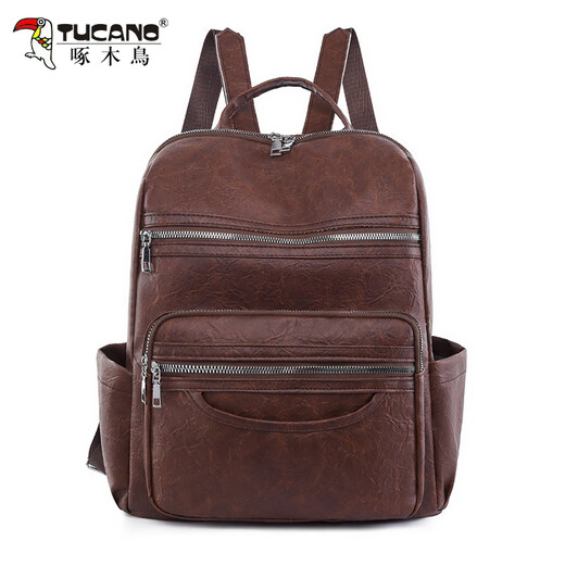 Spechts Rucksack Frauen Rucksack Frauen 2025 Chinesischer Chinesisch Valentinstag Rucksack im Outdoor -Rucksack Frauen European und American Retro PU Single und doppelte Schulterschwarz