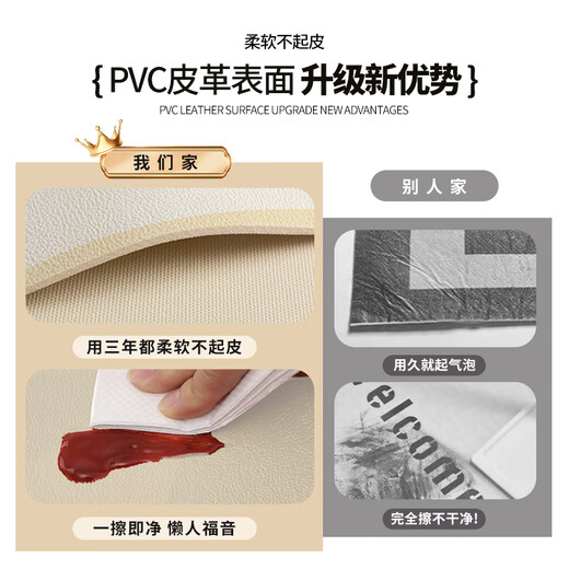 Ling Yuxun Stuhl Fußmatte ohne Waschen und löschbarer Computer Schreibtisch Bodenmatte PVC wasserdichtes Schlafzimmer Leszimmer Schwenkstuhl Anti-Slip-Matte kann angepasst werden Tulps Garden-Fx [Bogen] -3519 90*60 cm [beliebiger Schnitt]
