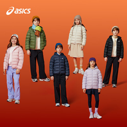 Vêtements pour enfants Asics 25 ans d'hiver pour enfants doux et confort à trois defense légère réchauffée de veste [charge élevée] lait blanche Propreté 1000-Duck Down 175 Charge de remplissage 117,3 g