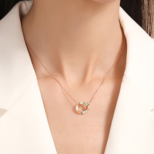 Mutiva Light Luxury Brand Necklace Women's Mobius Rose Gold Clavicle Chain Valentine's Day Birthday Gift for Girlfriend and Wife Mobius Necklace Rose Gold - Exquisite High-End Gift