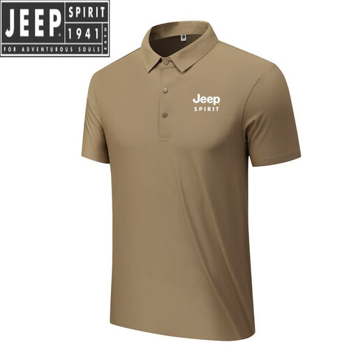 Jeep Spirit Большой размер мужской половой футболки для летней футболки летняя девчонка. Случайный случайный и дышащий лацкатный верхний перламуд.