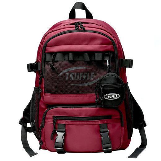 TRUFFLE2023 new trendy brand casual college student backpack for men junior high school school bag travel computer backpack GBKT-red