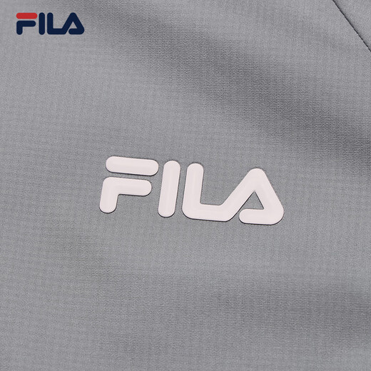 FILA Yang Mi's official women's woven jacket with the same style as Fila Fila 2025 autumn new fashionable loose hooded short jacket Yunzhi gray-DY XL 175/92A/XL