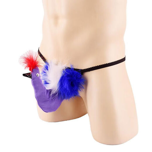 New Angry Chicken Head Fun Toy Underwear European and American Popular Role Playing Thong Men's Elephant Pants Nightclub White