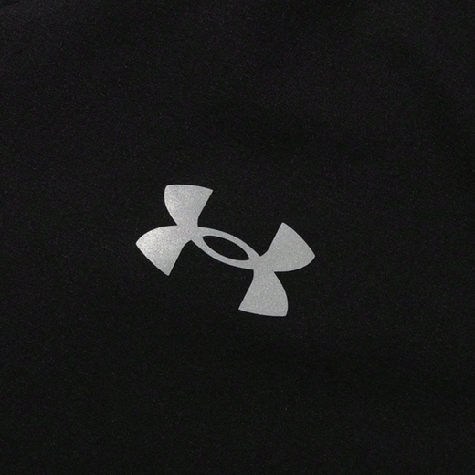 安德玛（Under Armour）纯色运动防风拉链连帽夹克外套男女同款黑色 黑色 S
