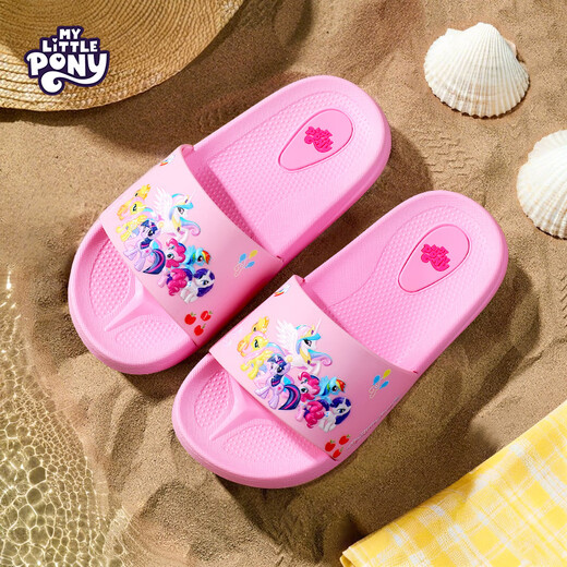 MY LITTLE PONY Children's Slippers Girls' Summer Model Medium and Large Children's Soft Sole Non-Slip Baby Slippers Pink 170 Size
