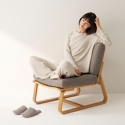 MUJI (MUJI) El pijama del hogar de tejido suave de tejido de mujeres, el hogar de mujeres, el hogar de mujeres de 25 años de otoño fd31cc5a marfil blanco s -m