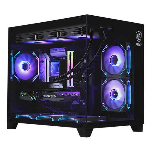 MSI AMD Ryzen 9800X3D/9070XT/5070Ti/5080 desktop assembly computer thousand frames e-sports game design modeling rendering host DIY complete machine configuration two 9800X3D丨24G丨1T丨core display